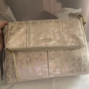 Bolso Bandolera Lee Doble Entrada Cuero American Leather Co. Lavanda Cielos Nuevo - Imagen 1 de 18