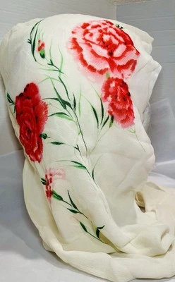 Bufanda vintage rosa floral para cabeza y cuello retro rockabilly envoltura para cabeza Foto 1 de 4