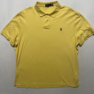 Polo Ralph Lauren Hemd Herren XL TG Custom Fit Kurzarm Gelb - Bild 1 von 5