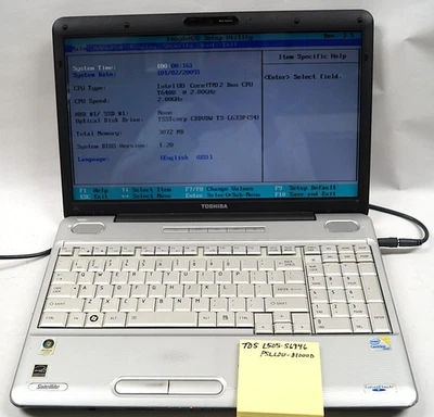 Toshiba L505-56946 Satellite PSLL0U-01000D 16" 2GHz 3GB Mem No HD WORKS PoR C151 - Image 1 of 4