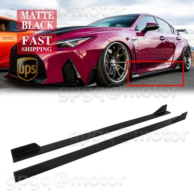 Extensión de faldón lateral negro mate estilo AR para Lexus IS300 IS350 IS500 2021-2025 Foto 1 de 4