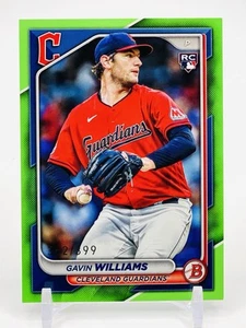 GAVIN WILLIAMS 362/399 RC - SP VERDE NEÓN #66 - 2024 Bowman Cleveland Guardianes - Imagen 1 de 3