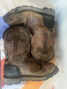 Justin Workboot, Vibram, Oil & Slip Resistant, Cowboy Boot, Square Toe, Size 10D - Picture 1 of 18