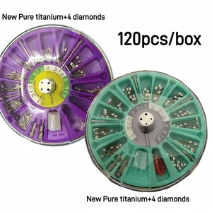 Dental Conical Screw Posts New Pure titanium/New Stainless Steel 120Pcs/Box - Picture 1 of 7