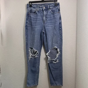 American Eagle Strigid Mom Jeans Damen 4R (eigentlich 28x26) blau Denim Baumwolle - Bild 1 von 12