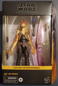 Barattolo Barattolo Hasbro Star Wars Serie Nera Binks La Minaccia Fantasma - Foto 1 di 11