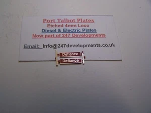 4mm Scale Etch Plate 50 049 Defiance (red) - Picture 1 of 1