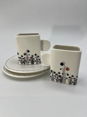 Juego de platillo de taza de café espresso Matchbox mango sólido Diasse Loveramics corazones Foto 1 de 4