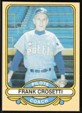 1983 Galasso 1969 Seattle Pilots #20 Frankie Crosetti   - FREE SHIPPING
