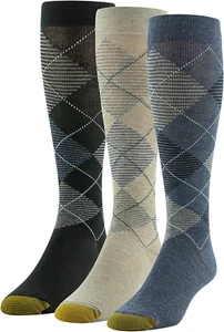 GOLDTOE Men'S Mild Compression over the Calf Socks, Multipairs - Picture 1 of 12