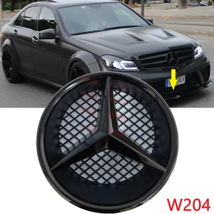 2008-2014 Front Grille Star Emblem Badge For C W204 C300 GLK X204 W245 Black - Picture 1 of 10