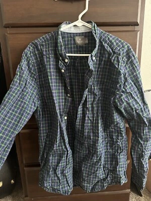 Hawkings McGill long sleeve 100% cotton gingham shirt men's size Large - Image 1 of 2