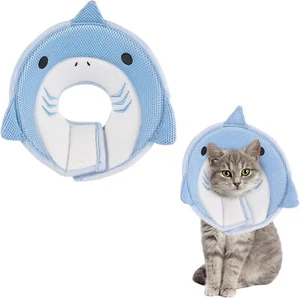 Cat Cone Collar Soft, Cute Cat Recovery Collar Soft Adjustable Cat Cones to Stop - Picture 1 of 6