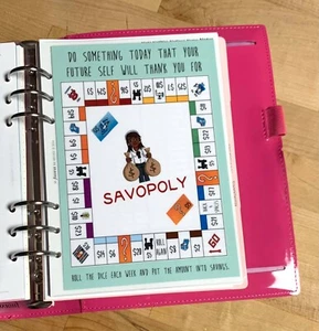 Tablero de dos caras Savopoly Money Savings para usar con Filofax A5 - Imagen 1 de 4