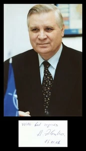 Anatoliy Zlenko - ukrainischer Außenminister - seltene signierte Karte + Foto - COA - Bild 1 von 3