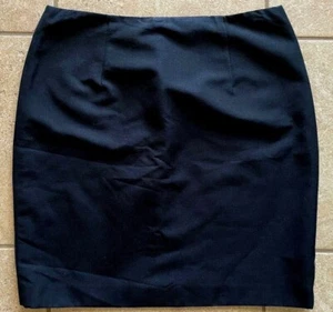Kay Unger NY Pencil Skirt-Linen-Black-Cotton/Silk---Size 6 Petite---EUC - Picture 1 of 4