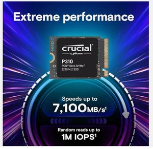 Crucial P310 1TB M.2 nvme Interne SSD 2230 kurz - Bild 1 von 1