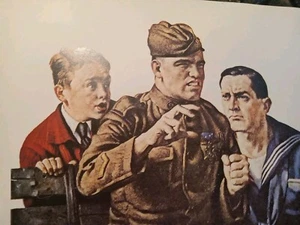 Lost Battalion By N. Rockwell 1970s Reprint Of 1919 Literary Digest cover 12x14" - Picture 1 of 5