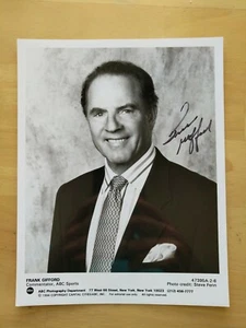 Foto autografiada 7x9 firmada a mano por Frank Gifford - Gigantes - Monday Night Football - Imagen 1 de 2