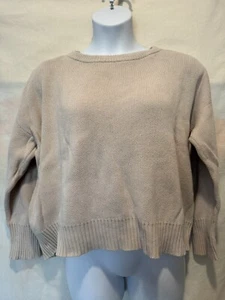 Maglione Miracle USA Crema Maglia M/L Collo Crew Cotone Accogliente Cottage Core - Foto 1 di 8