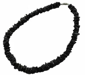 "Collar Tiger Smile Real Chips Puka Shell 20"" negro" - Imagen 1 de 1