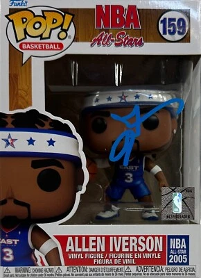 Allen Iverson autographed signed funko pop #159 Philadelphia 76ers JSA - Image 1 of 3