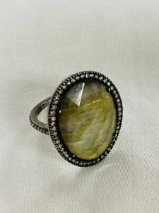 TOUS Anello Dinah in argento con diamanti e pietra labradorite - Foto 1 di 11