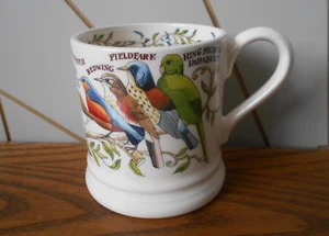 GARDEN BIRDS ceramic half pint mug EMMA BRIDGEWATER Parakeet, Fieldfare, Redwing - Picture 1 of 4