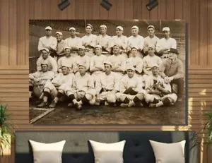 Foto del equipo de los Medias Rojas de Boston 1915 40 x 50 lienzo impresión envolvente arte de béisbol - Imagen 1 de 3