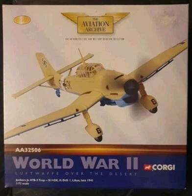 Corgi Aviation Junkers JU-87B-2 Trop - SI+GK II./StG I, Libya Late 1941 AA32506 - Image 1 of 4
