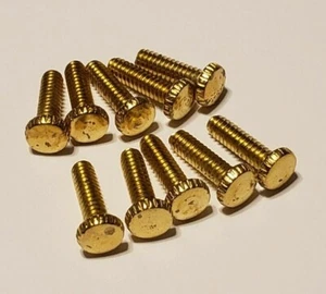 JUEGO DE 10 TORNILLOS DE CABEZA ENCHAPADOS EN LATÓN 1/2" DE LARGO 6/32 ROSCA 57530J - Imagen 1 de 3