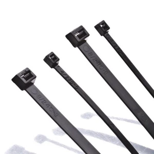 Black UV/Heat Resistant Cable Ties - 200mm x 4.8mm (TR52-B) - Picture 1 of 1