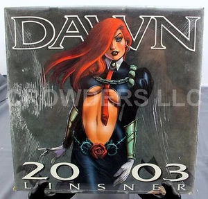 12-Monatskalender 2003 Dawn mit handsignierter nummerierter Skizze von Joseph Linsner Neu in Verpackung - Bild 1 von 4