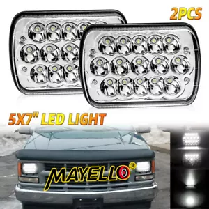 Pair 7x6" LED Headlights for Chevy C1500 C2500 C3500 K1500 K2500 K3500 1988-1999 - Picture 1 of 8