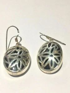 Boucles d'oreille - Onyx - Argent - 925/1000 - NEUF * - Picture 1 of 5