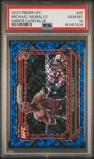 2023 Panini UNDER CARD BLUE Prizm UFC #97 Michael Morales 14/25 RC Rookie PSA 10