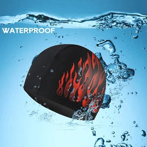 Men Women Swim Caps Anti-Slip Swimming Cap Ears Cover Long Hair Clean Swim Pool - Picture 1 of 15