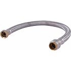 18-In. Stainless Steel Braided Water Heater Connector,Lead-Free,3/4x3/4 FIP -U30