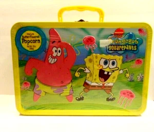 vintage, unopened metal SpongeBob SquarePants briefcase w/ popcorn (expired) - Picture 1 of 14