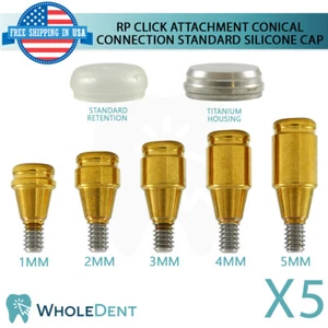 5x RP accesorio cónico clic pilar tapa de silicona estándar implante dental - Imagen 1 de 3