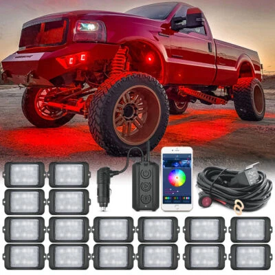 Luces de roca LED RGBW extensibles C3, 4-24 cápsulas control inalámbrico luces inferiores Foto 1 de 4