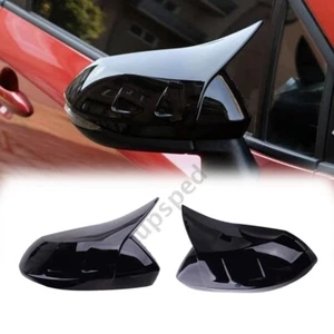 Glossy Black Rearview Mirror Cap Cover Trim For Toyota Corolla Hatchback 2019-23 - Foto 1 di 6