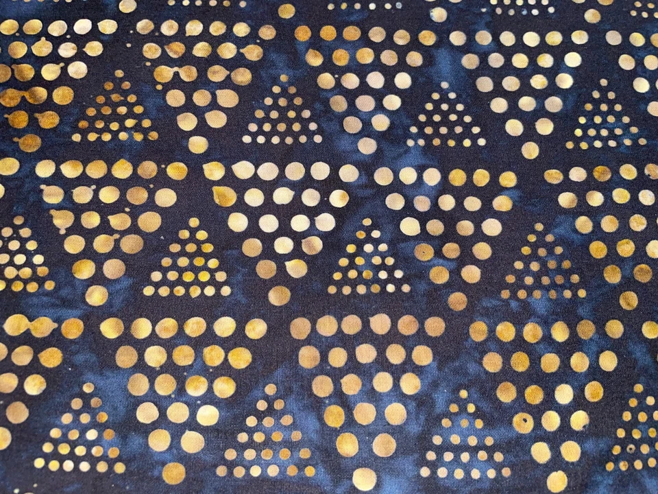 By 1/2 Yd Artisan Batiks Cotton Quilt Store Fabric Concerto Triangles Black Tan - Image 1 of 4