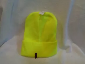 TINGLEY Enhanced Visibility Mütze Strick Beanie One Size Neongelb Neu Mit Etikett - Bild 1 von 2