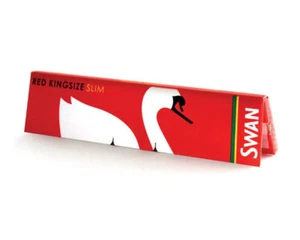 Swan Red King Size Rolling Papers 5-50 Booklets Large Slim Cigarette Paper - Picture 1 of 5
