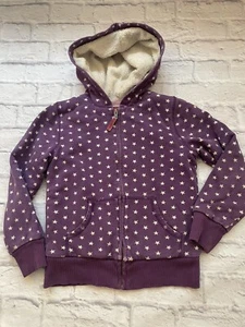 Mini Boden Sherpa Lined Stars Zip Up Hoodie Size 9-10 READ - Picture 1 of 11