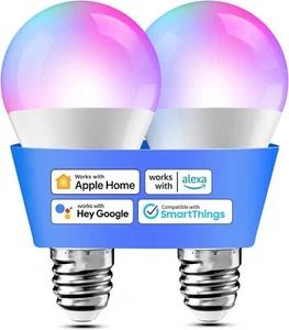 meross Smart Light Bulb, 2 Packs, MSL120, condition new, open box (Ref TT350) - Picture 1 of 1