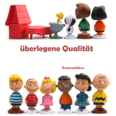 12Stk.Snoopy Die Peanuts Figuren Kollektion Charlie Brown Linus Comicserie Puppe - Bild 1 von 4