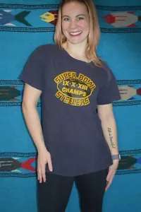 Camiseta Pittsburgh Steelers 1979 Champs De Colección Puntada Única Años 70 Para Hombre Pequeña S/M - Imagen 1 de 6