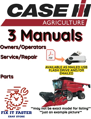 CASE IH 2166 COMBINAR MANUAL OPERADOR PIEZAS DE SERVICIO REPARACIÓN PROPIETARIOS PDF USB Foto 1 de 4